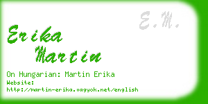 erika martin business card